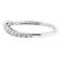 Curve Band with Filigree Side Profile and Micro-Prong Set Round Diamonds in 18k White Gold
