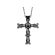 Cross Pendants with Diamond Rounds Connected by Diamond Baguettes Set in 18k White Gold