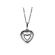 Halo Style Heart Pendant with Diamond Rounds Set in 18k White Gold