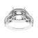 Halo with Braided Sides 1.84ct Diamond Semi Mount Engagement Ring 18kt White Gold