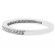 Single Row Band with Round Diamonds Bordered by Beaded Milgrain in 18k White Gold