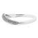 U Curved Band with Pav?? Set Round Diamonds Bordered by Beaded Milgrain in 18k White Gold (Stackable)