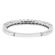 Milgrain Engraved Combination Set Band with Prong and Channel Set Round Diamonds in 18k White Gold