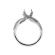 Crossover Twist Shank Semi-Mount Engagement Ring with Pav?? Set Round Diamonds Set in 18k White Gold