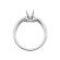 Semi-Mount Engagement Ring with Pav?? Set Diamonds Bordered by Beaded Milgrain in 18k White Gold