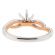 Two-Tone Twist Shank Engagement Ring with Diamonds Set in 18k White and Rose Gold