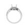 Semi-Mount Crossover Twist Shank Engagement Ring with Micro-Prong Set Round Diamonds in 18k White Gold