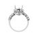 Pear Shape Tear Drop Halo Frame Diamond Semi Mount Engagement Ring