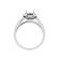 Semi-Mount Round Halo Engagement Ring with Prong Set Diamonds in 18k White Gold