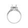 Round Halo Frame with Beading Diamond Semi Mount Engagement Ring