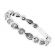 Bezel Set Eternity Band with Pear and Round Shaped Diamonds in 18k White Gold
