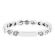 Bezel Set Eternity Band with Pear and Round Shaped Diamonds in 18k White Gold