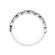 Beaded Milgrain Engraved Band with Round and Princess Cut Diamonds Set in 18k White Gold