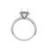 Semi-Mount Square Halo Engagement Ring with Prong and Pav?? Set Diamonds in 18k White Gold