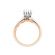 Two-Tone Diamond Engagement Ring in 18K White & Rose Gold