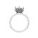 6 Prong Semi Mount Engagement Ring with Micro-Pav?? Set Round Diamonds in 18k White Gold