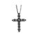 Cross Pendant with Prong Set Diamond Rounds in 14k White Gold