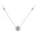 Diamond Solitaire Style Necklace in 18K White Gold with Diamonds on Chain