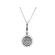 Flower Pendant with Round and Pear Shaped Diamonds Set in 18k White Gold