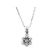 Cluster Pendant with Prong Set Round Diamonds in 18k White Gold