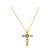 Cross Pendant with Diamond Rounds Set in 18k Yellow Gold