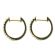 Hoop Earrings with Round Diamonds Set in 18k Yellow Gold