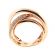 3 Row Crossover Style Pav?? Set Ring with Diamonds in 18k Rose Gold