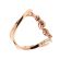 Openwork Cocktail Fashion Ring with Baguette and Round Diamonds in 18K Rose Gold