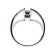 Single Halo Statement Ring with Sapphire Center and Diamond Rounds Set in 18K White Gold