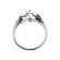 Vintage Inspired Bezel Set Ruby and Diamond Split Shank Ring with Beaded Milgrain and Filigree Detail in 18K White Gold