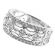 Right Hand Diamond Fashion Ring with Beaded Milgrain and Filigree Design in 18K White Gold