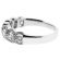 Right Hand Fashion Ring with Diamonds Surrounded by a Swiringling Halo Design in 18K White Gold