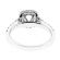 Semi-Mount Square Halo Engagement Ring with Double Row of Diamonds Set in 18k White Gold