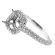 Semi-Mount Square Halo Engagement Ring with Pav?? Set Diamonds in 18k White Gold