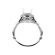 Semi-Mount Round Halo Engagement Ring with Beaded Milgrain and Diamonds Set in 18k White Gold