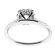 Semi-Mount Rounded Square Halo Engagement Ring with Diamonds Set in 18k White Gold