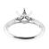 Six-Prong Semi Mount Engagement Ring with Bezel and Prong Set Diamonds in 14k White Gold