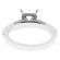 4 Prong Semi-Mount Engagement Ring with Round Diamonds Set in 18k White Gold