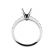 4 Prong Semi-Mount Engagement Ring with Prong Set Diamonds in 18k White Gold