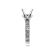4 Prong Semi-Mount Engagement Ring with Prong Set Diamonds in 18k White Gold