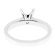 4 Prong Semi-Mount Engagement Ring with Prong Set Diamonds in 18k White Gold