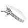 4 Prong Semi-Mount Engagement Ring with Prong Set Diamonds in 18k White Gold