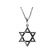 Star of David Pendant with Diamonds Set in 18k White Gold