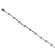 Tennis Bracelet with Diamonds Surrounded by Halo in 18k White Gold