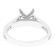 4 Prong Semi-Mount Engagement Ring with Micro-Pav?? Set Diamonds in 18k White Gold