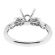 Semi-Mount Engagement Ring with Prong and Micro Prong Set Round Diamonds in 18k White Gold