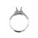4 Prong Semi-Mount Knife Edge Engagement Ring with Diamonds Set in 18k White Gold