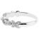 Braided Right Hand Fashion Band with Diamond Rounds Surrounded by Beaded Milgrain in 18k White Gold