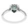 Heart Shaped Emerald Ring with Diamond Halo in 18K White Gold