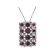 Ruby Rectangular Pendant with Diamond Rounds Set in 18K White Gold